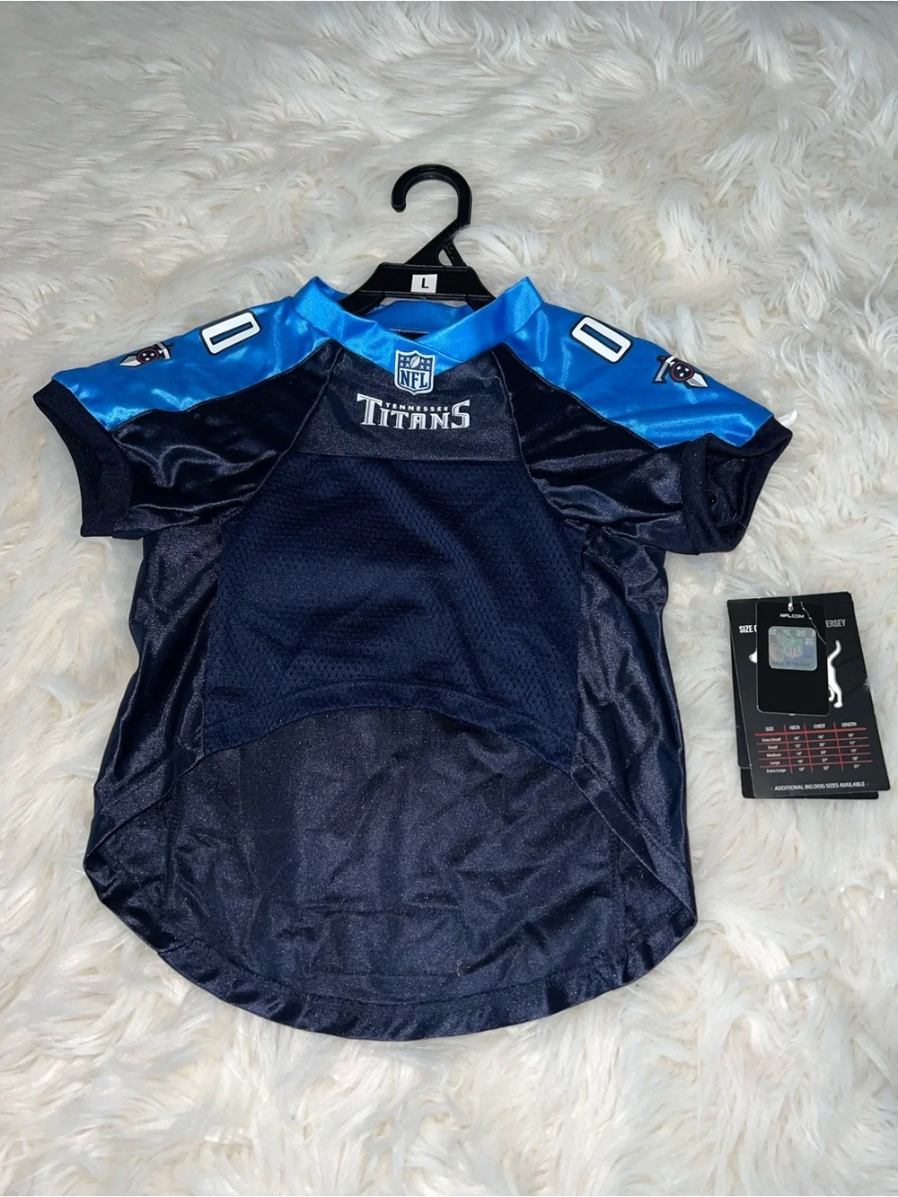 NWT NFL Tennessee Titans Premium Pet Jersey Dog Shirt Size Large
